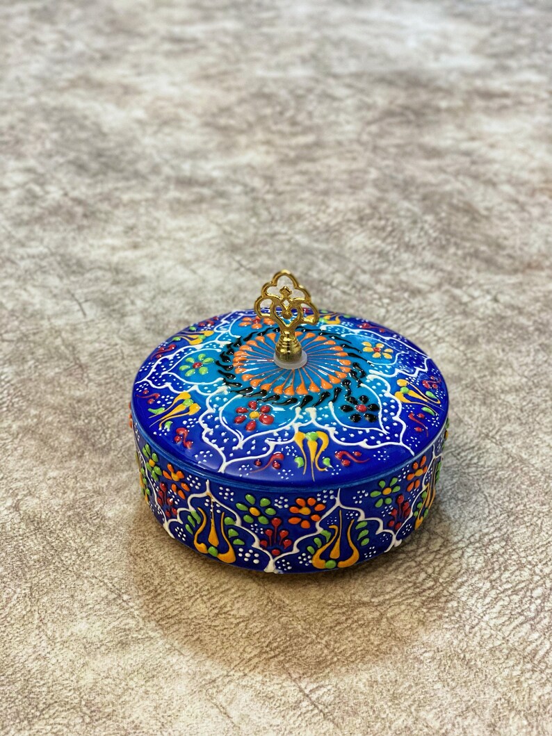 Turkish Sugar Bowl With Lid Turkish Ceramic Bowl Sugar Jar Etsy