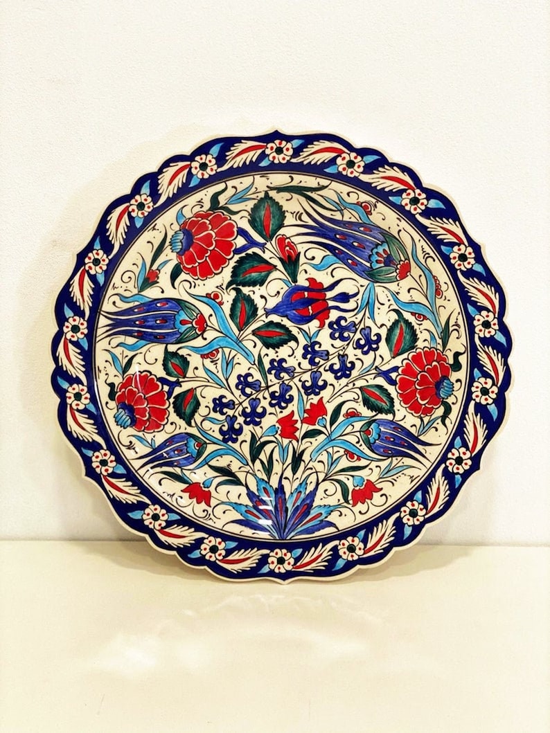 12'' Turkish Wall Plate Colourful Wall Decor Etsy