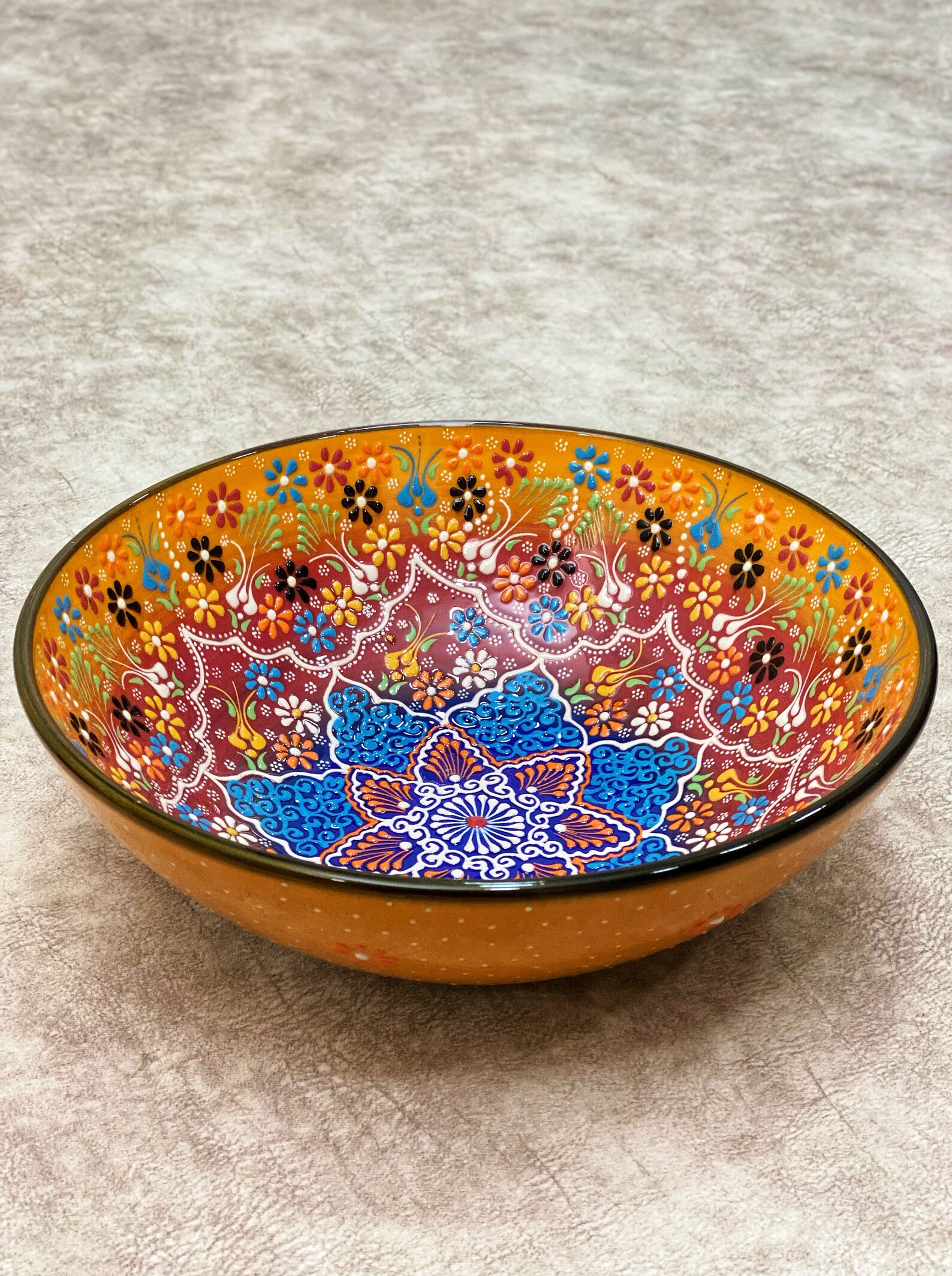 12'' Large Ceramic Salad Bowl Large Ceramic Bowl Etsy