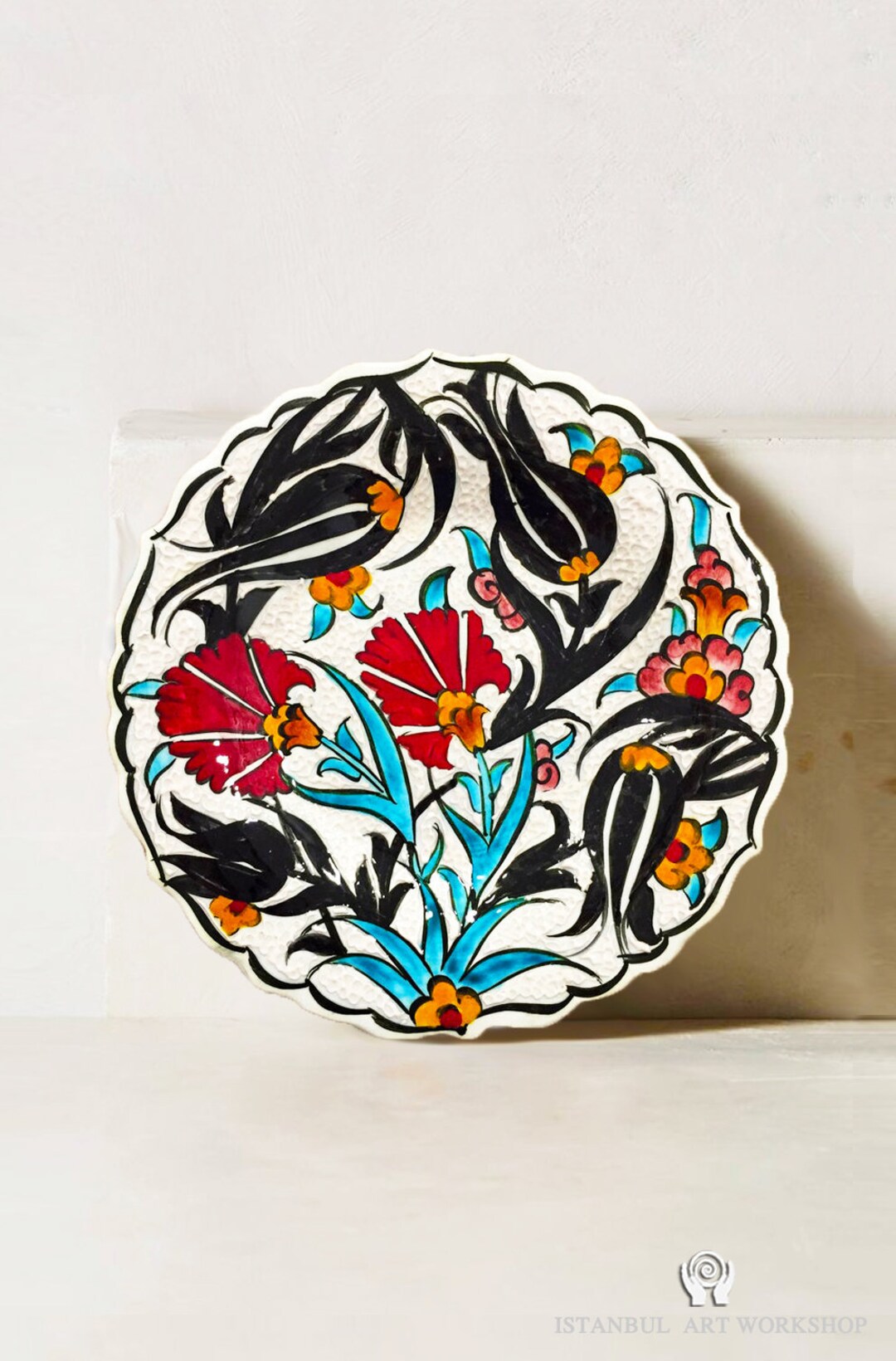 7'' Turkish Wall Plate Colourful Wall Decor Etsy