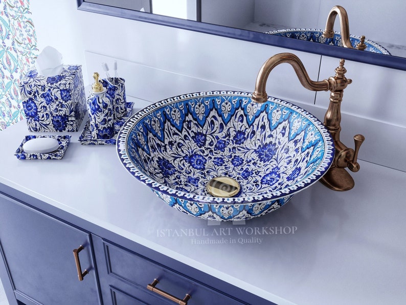 10'' 18'' Turkish Ceramic Bathroom Vanity Etsy