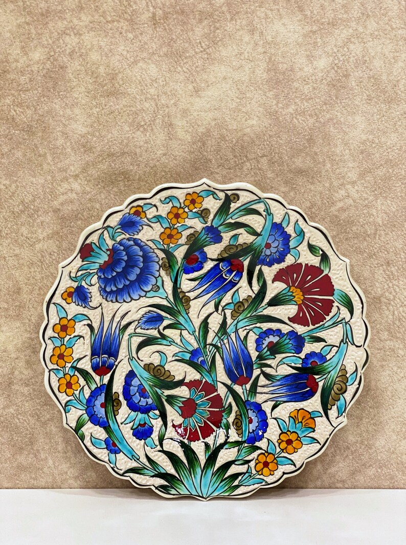10'' Turkish Wall Plate Colourful Wall Decor Etsy