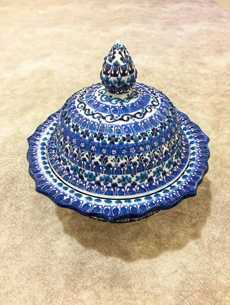 20 Cm Turkish Ceramic Sugar Bowl Lidded Sugar Jar Decorative Etsy