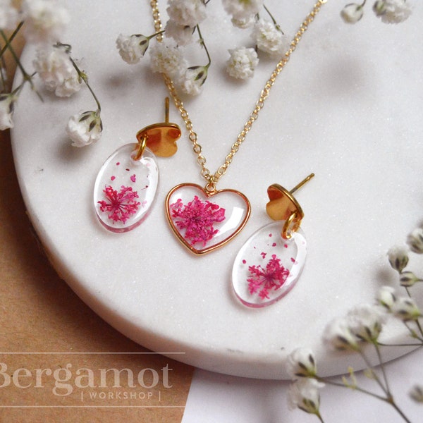 Resin Heart Necklace Etsy UK