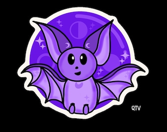 Cute Stickers, Bat Stickers, Moon Phase Stickers, Witchy Stickers, Laptop Stickers, Water Bottle Stickers, Kindle Stickers, Journal Stickers