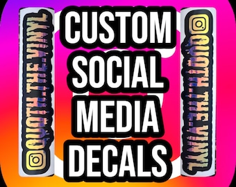 Custom Instagram Vinyl Decal, Instagram Name, TikTok Car Sticker, Personalized Social Media, Instagram Business, Username Sticker, Car Name