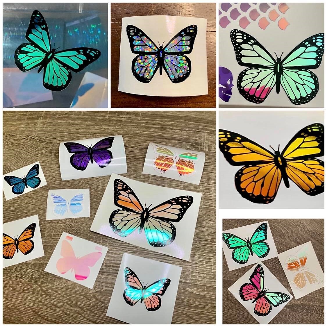 Butterfly Sticker Pack, Holographic Butterfly, Butterfly Vinyl Decal ...