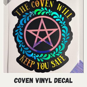 Coven Protection / Support Your Local Coven / Protected By Witchcraft / Protect Thy Coven / Witch Protection Sticker / Witchy Car Stickers