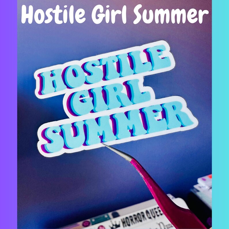 Hostile Girl Summer Sticker, Anti Patriarchy, Feminist Sticker, Anti Maga, Funny Stickers, Funny Gifts For Her, Sarcastic Stickers, Kindle Bild 2