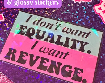 Misandry Sticker, Feminist Stickers, Holographic Stickers, Anti Patriarchy Stickers, Liberal Stickers, Laptop Stickers, Water Bottle Sticker