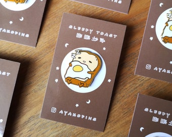 Sleepy Toast - Hard Enamel Pin