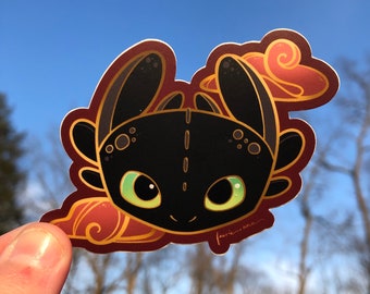 Toothless the Dragon How to Train Your Dragon Vinyl Sticker; The Hidden World; Stickers; HTTYD; dragons