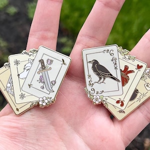 The Crow Club Card Deck Enamel Pins
