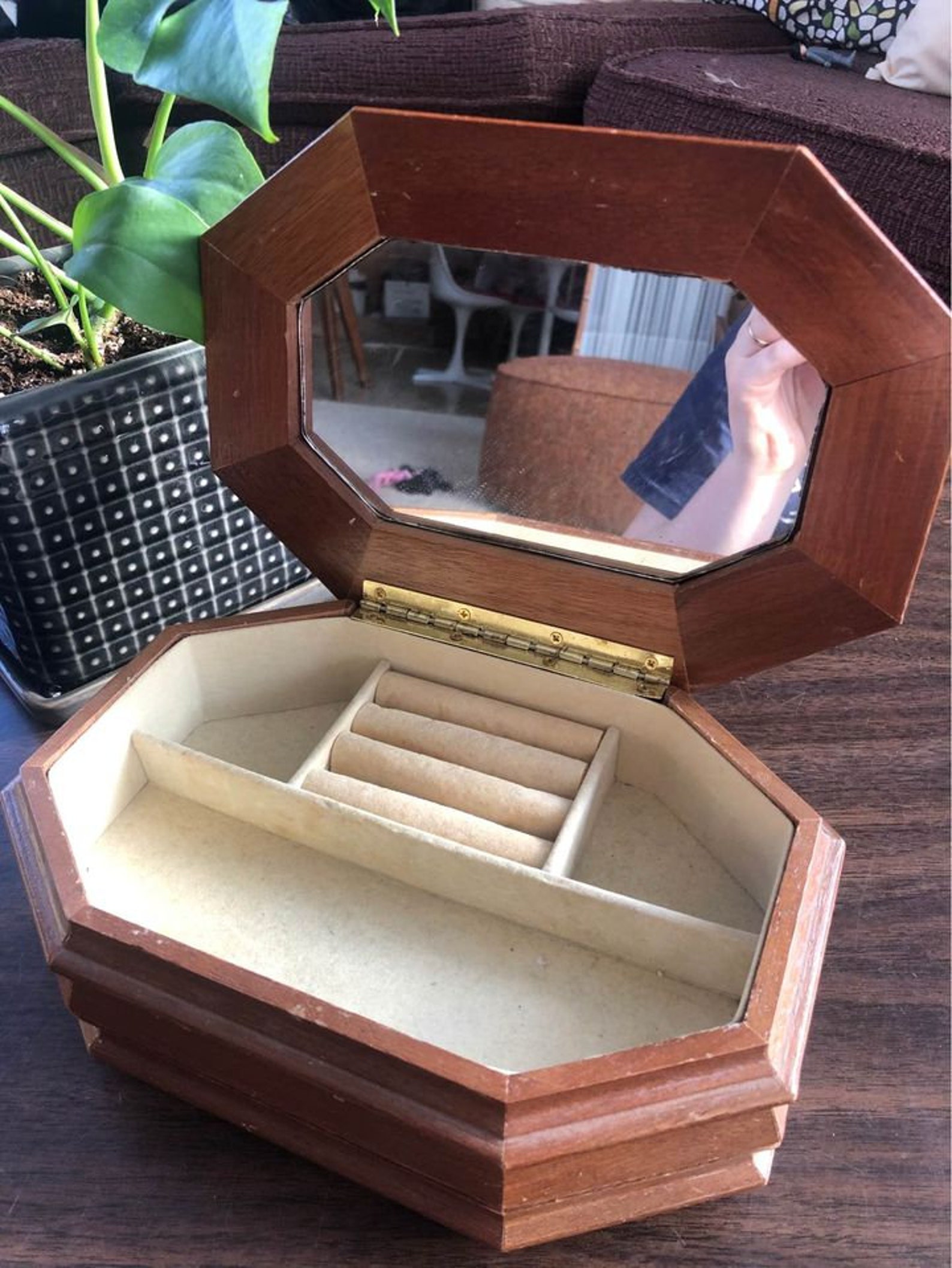 Vintage Wood Floral Jewelry Box by Centurion Etsy