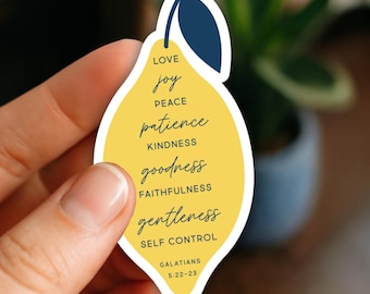 Fruit of the Spirit Christian Sticker – Galatians 5:22-23 Bible Verse Vinyl (Laminated)