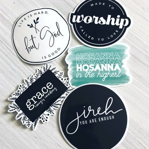 Christian Vinyl Die Cut Sticker 5 Pack Bundle