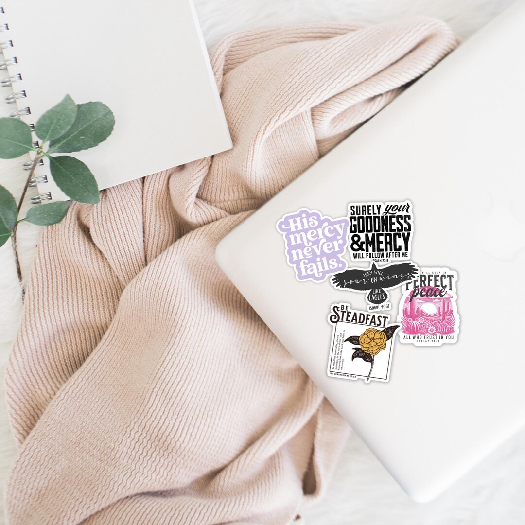 Christian Sticker Bundle- Bible Verse Scripture Stickers 5 Pack for ...