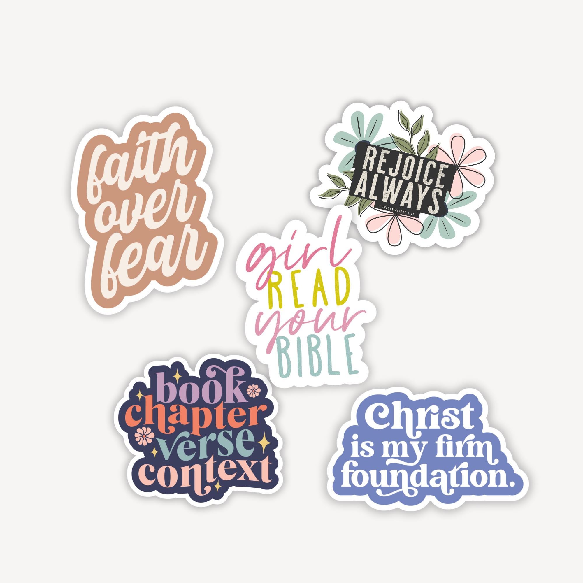 Christian Sticker Pack: Bible Verse Vinyl Decals for Water Bottles - Etsy
