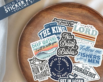Build Your Own Christian Sticker Bundle Volume 3- Custom Faith Stickers Pack