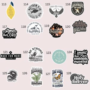 Custom Christian Sticker Pack- 5 or 10 Pack of Christianity Stickers Faith Laptop Decals image 6