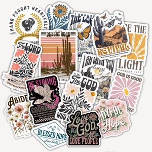Custom Christian Sticker Pack, Build Your Own Sticker Bundle Religious Stickers, Water Resistant stickers for laptop journal or water bottle