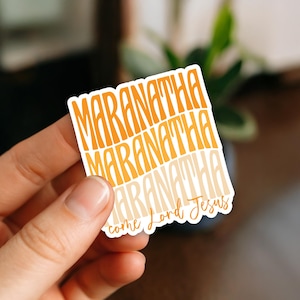 Maranatha Christian Sticker: Retro Water Bottle Laptop Decal