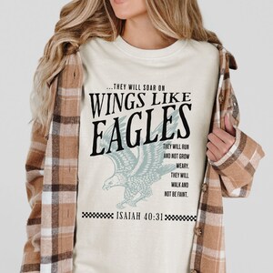Isaiah 40:31 Bible Verse Shirt, They Will Soar on Wings Like Eagles, Christian Comfort Colors T-shirt for Men & Women, Trust in the Lord Tee