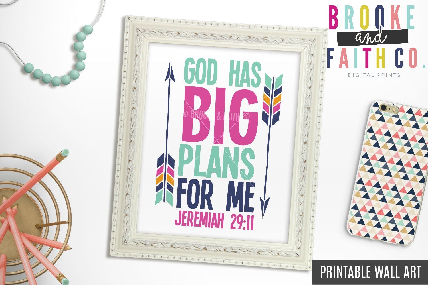 Kids Printable Wall Art God Has Big Plans For Me Jeremiah | Etsy