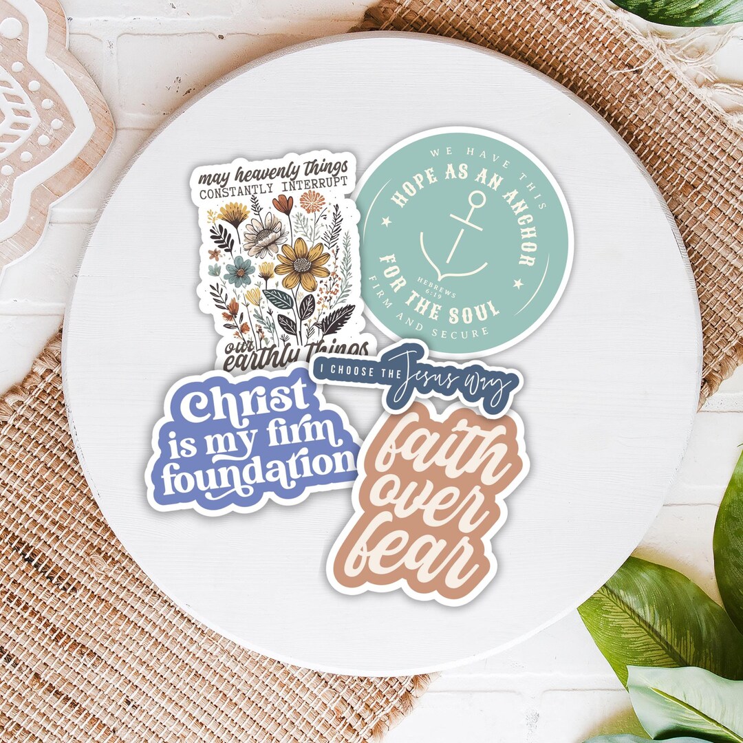 Christian Sticker Pack – Bible Verse Faith Stickers for Water Bottle ...