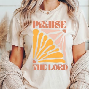 Louez le Seigneur | -shirt esthétique rétro chrétienne | Que tout ce qui respire loue le Seigneur | Chemise en toile Bella