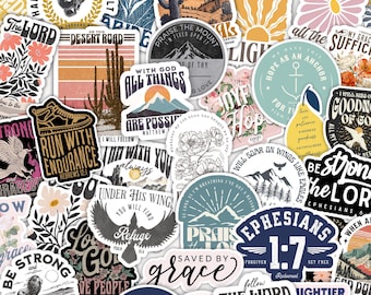 Christian Sticker Pack: Matte Vinyl Decals for Laptop, Water Bottle