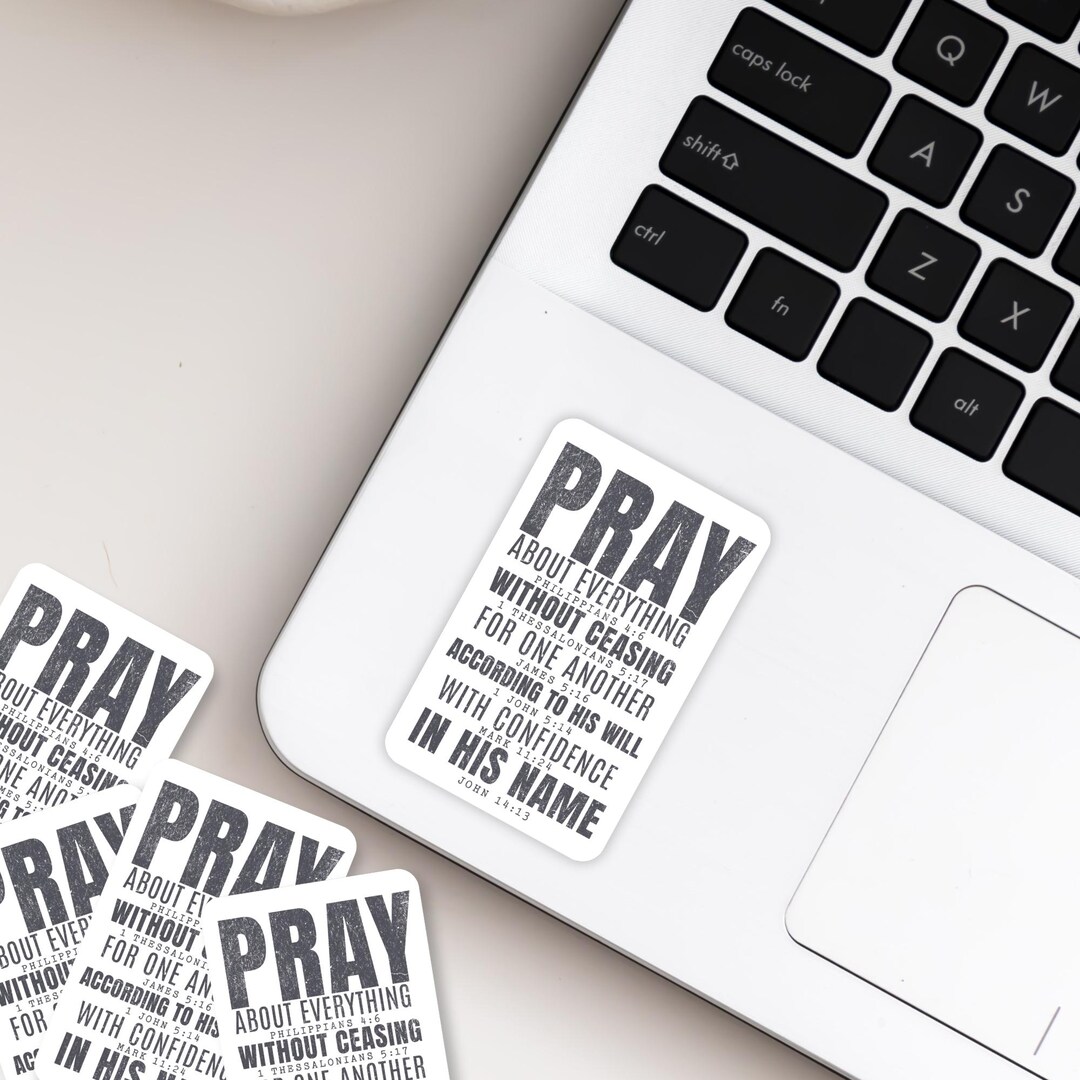Christian Sticker Prayer Water Bottle Sticker Bible Verse Laptop Decal ...