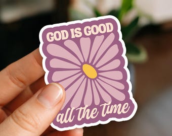 God is Good Sticker: Christian Bible Verse Laptop Decal