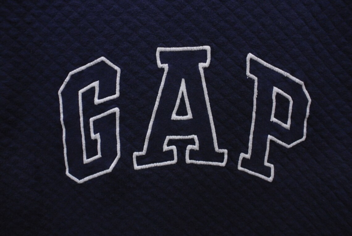 Offer Vintage GAP Big Embroidered Logo Street Wear | Etsy