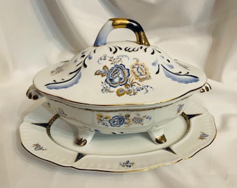 Vintage Soup Tureen with Underplate