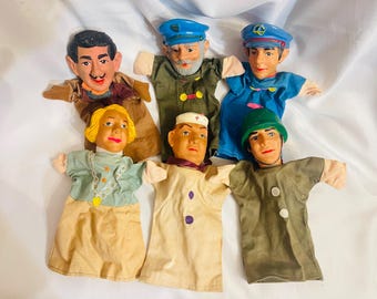 6 Vintage Mr. Rogers Neighborhood Hand Puppets