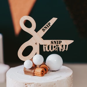Funny Vasectomy Wooden Cake Topper, Snip Snip Hooray Cake Topper Vasectomy Party For Him