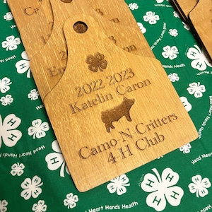 Ear tag 4-H FFA County Fair Award Plaque, Livestock Showmanship Wooden Tag Horse Show Plaque Custom Designed Kids Awards For Livestock Shows