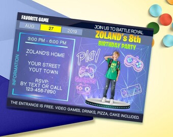 Fortnite Invitation Etsy - 