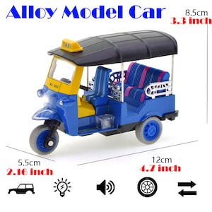 TukTuk Taxi Model Handmade Thai Miniature Tuk Tuk Model from Alloy Body Tuk Tuk Bangkok Taxi - Vintage die-cast