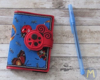 Mini Composition Notebook Cover with Lady Bugs and other Bugs