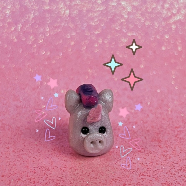 Tiny Adorable Unicorn Figurine Valentines Cute Collectible