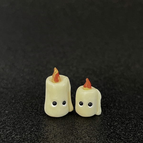 Tiny Glow in the Dark Candle Figurines