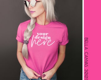 Asphalt 3001 Bella Canvas Mockup Bella Canvas Mockup Model Etsy