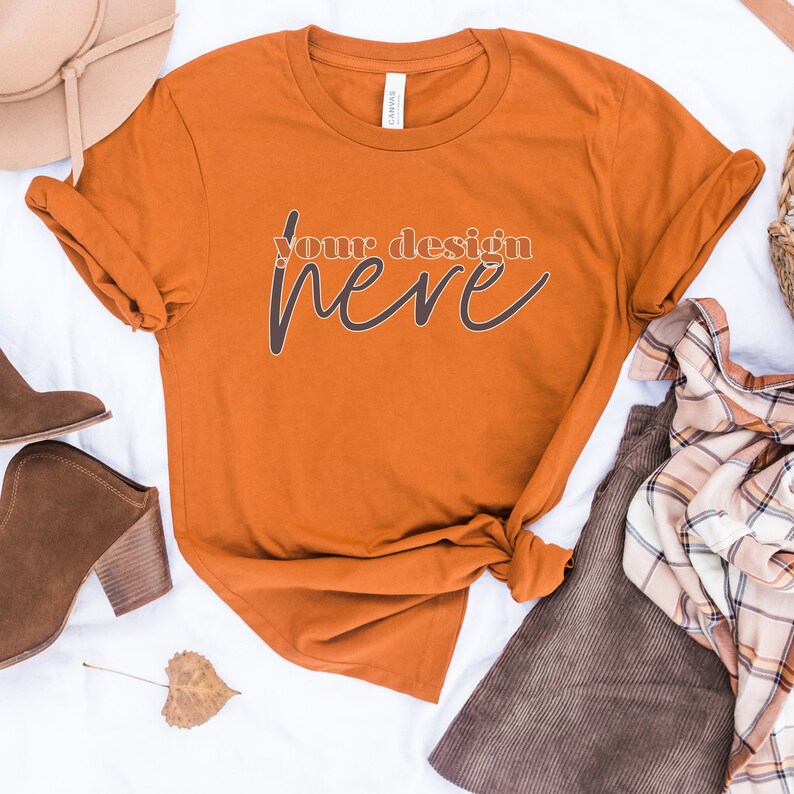 Download Burnt Orange 3001 Bella Canvas mockup Bella Canvas mockup | Etsy