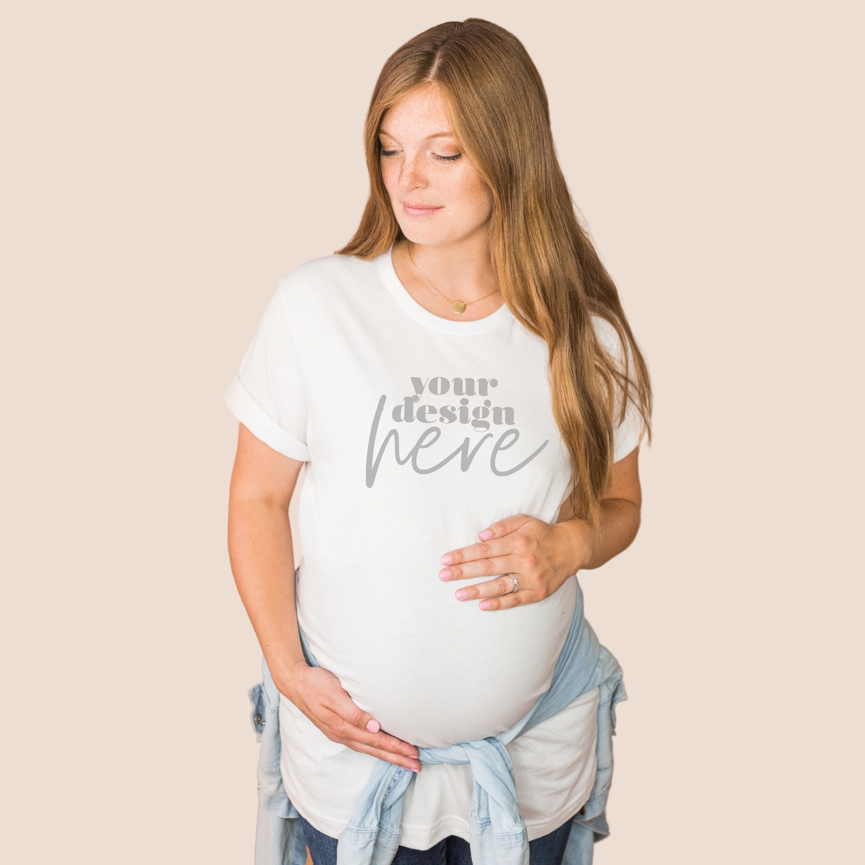 White 3001 Bella Canvas Maternity 