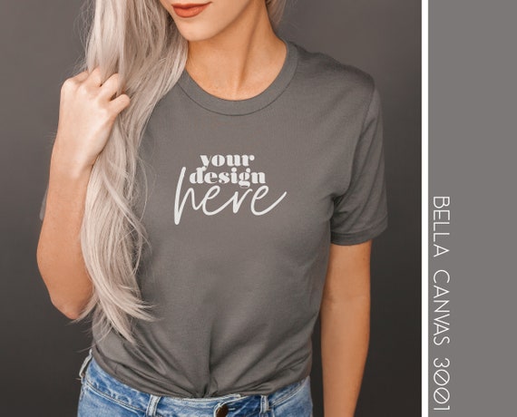 Asphalt 3001 Bella Canvas Mockup Bella Canvas Mockup Model Etsy