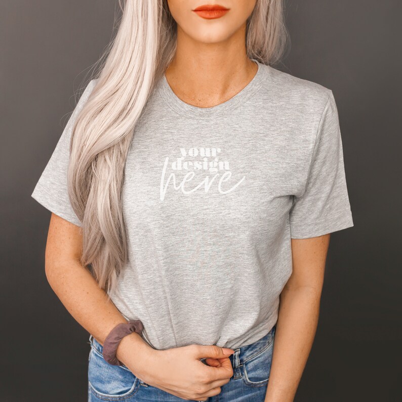 Athletic Heather 3001 Bella Canvas Mockup Bella Canvas - Etsy