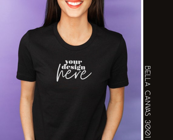 Black 3001 Bella Canvas Mockup Bella Canvas Mockup Model Etsy