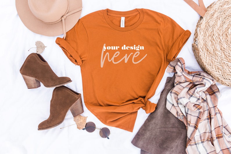 Download Burnt Orange 3001 Bella Canvas mockup Bella Canvas mockup | Etsy
